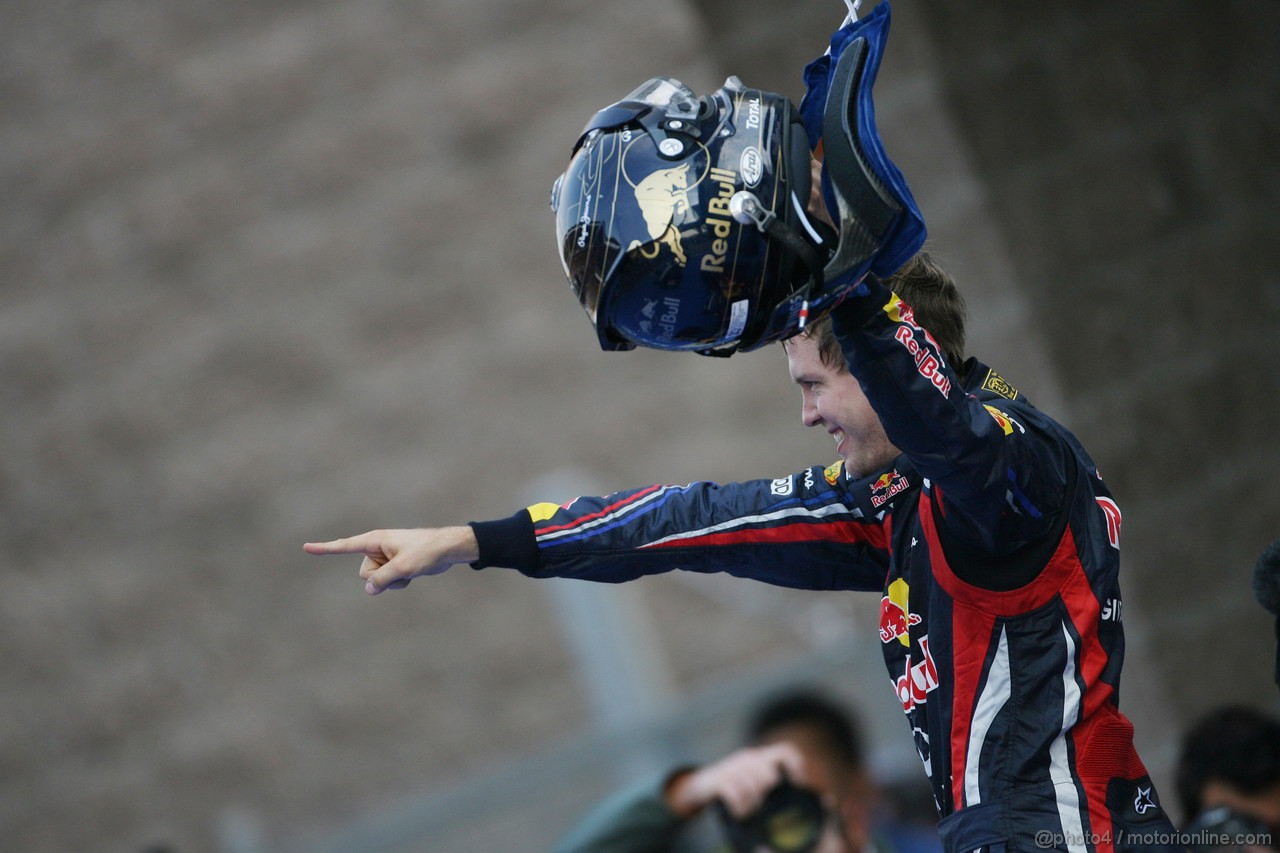GP KOREA, 16.10.2011- Gara, Sebastian Vettel (GER), Red Bull Racing, RB7 vincitore 