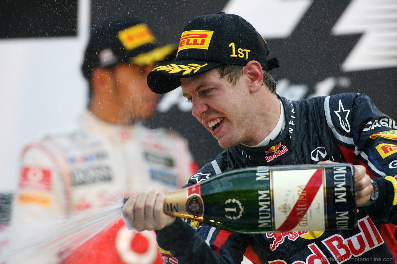 GP KOREA, 16.10.2011- Gara, Sebastian Vettel (GER), Red Bull Racing, RB7 vincitore 