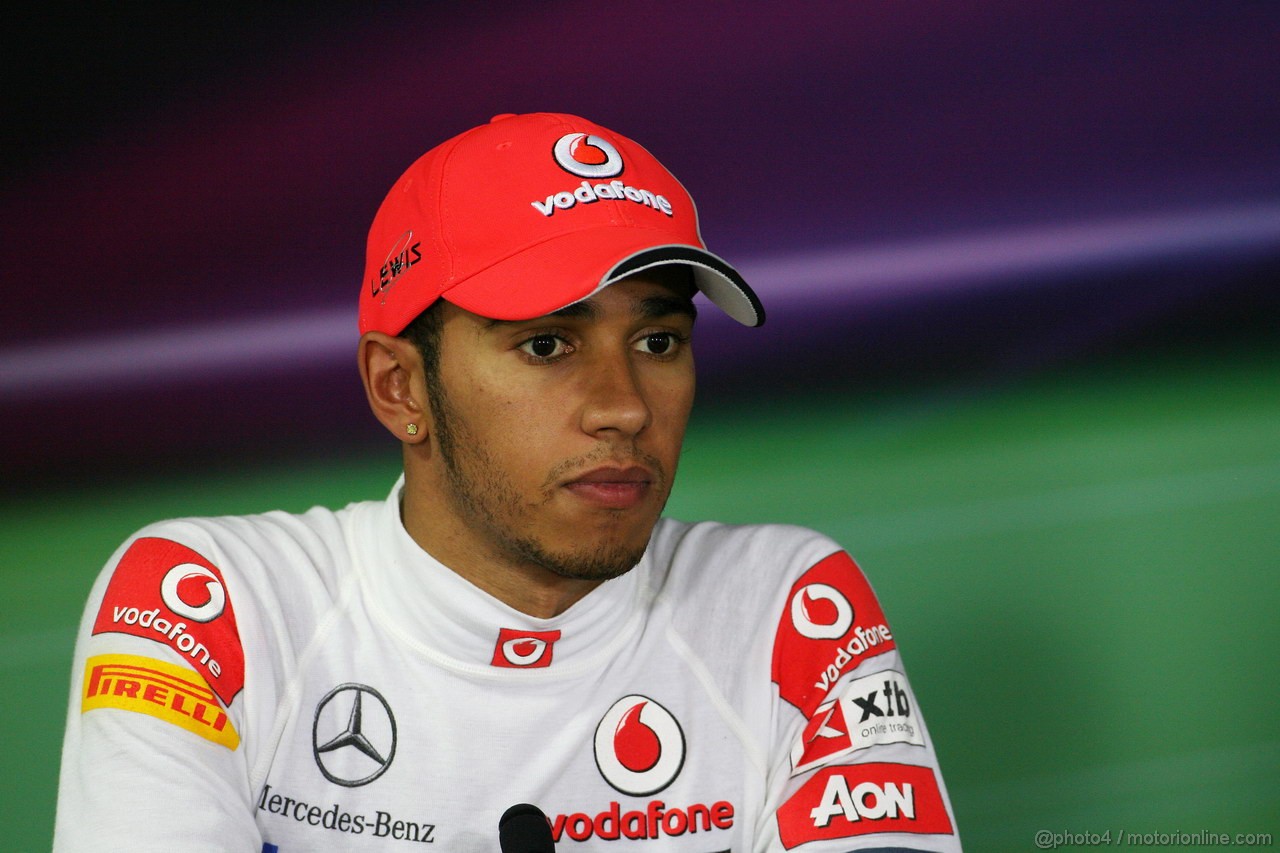 GP KOREA, 16.10.2011- Gara, Conferenza Stampa, Lewis Hamilton (GBR), McLaren  Mercedes, MP4-26 secondo 