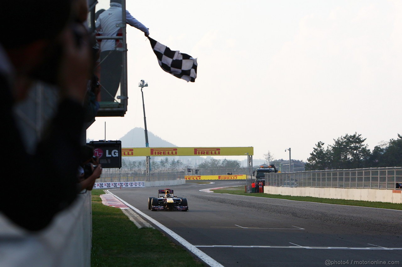GP KOREA, 16.10.2011- Gara, Sebastian Vettel (GER), Red Bull Racing, RB7 vincitore 