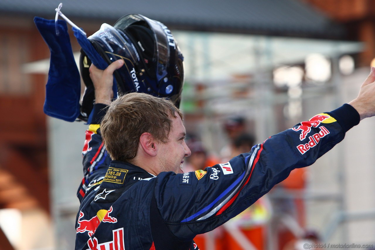 GP KOREA, 16.10.2011- Gara, Sebastian Vettel (GER), Red Bull Racing, RB7 vincitore 