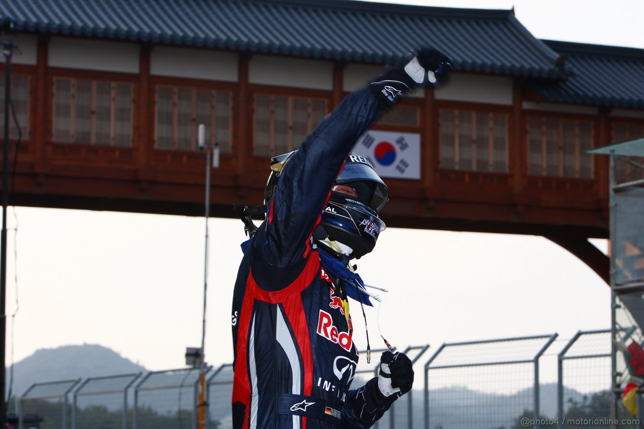 GP KOREA, 16.10.2011- Gara, Sebastian Vettel (GER), Red Bull Racing, RB7 vincitore 