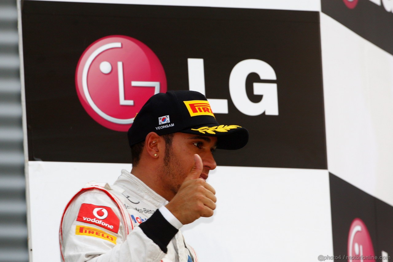 GP KOREA, 16.10.2011- Gara, Lewis Hamilton (GBR), McLaren  Mercedes, MP4-26 secondo 