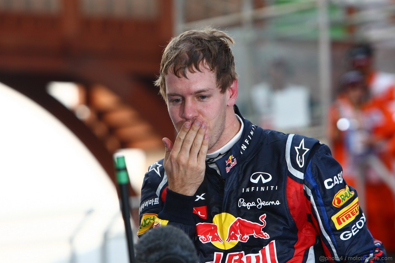 GP KOREA, 16.10.2011- Gara, Sebastian Vettel (GER), Red Bull Racing, RB7 vincitore 