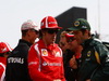 GP KOREA, 16.10.2011- Fernando Alonso (ESP), Ferrari, F-150 Italia e Jarno Trulli (ITA), Team Lotus, TL11 at drivers parade  