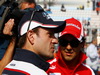 GP KOREA, 16.10.2011- Rubens Barrichello (BRA), Williams FW33 e Felipe Massa (BRA), Ferrari, F-150 Italia at drivers parade  