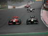 GP KOREA, 16.10.2011- Gara, Timo Glock (GER), Marussia Virgin Racing VR-02 e Jarno Trulli (ITA), Team Lotus, TL11 