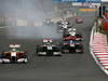 GP KOREA, 16.10.2011- Gara, Adrian Sutil (GER), Force India F1 Team, VJM04, Pastor Maldonado (VEN), Williams FW33 e S�bastien Buemi (SUI), Scuderia Toro Rosso, STR6 