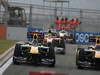 GP KOREA, 16.10.2011- Gara, Finished of the race, Sebastian Vettel (GER), Red Bull Racing, RB7 e Mark Webber (AUS), Red Bull Racing, RB7 