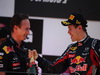 GP KOREA, 16.10.2011- Gara, Sebastian Vettel (GER), Red Bull Racing, RB7 vincitore e Christian Horner (GBR), Red Bull Racing, Sporting Director 