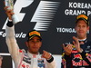 GP KOREA, 16.10.2011- Gara, Lewis Hamilton (GBR), McLaren Mercedes, MP4-26 secondo e Sebastian Vettel (GER), Red Bull Racing, RB7 vincitore