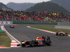GP KOREA, 16.10.2011- Gara, Sebastian Vettel (GER), Red Bull Racing, RB7 davanti a Lewis Hamilton (GBR), McLaren  Mercedes, MP4-26 e Mark Webber (AUS), Red Bull Racing, RB7 