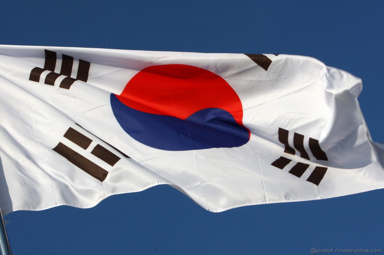 GP KOREA, 13.10.2011- Korean flag 