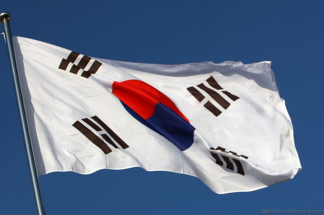 GP KOREA, 13.10.2011- Korean flag