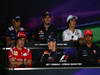 GP KOREA, 13.10.2011- Conferenza Stampa, Pastor Maldonado (VEN), Williams FW33, Jaime Alguersuari (SPA), Scuderia Toro Rosso, STR6, Sergio P�rez (MEX), Sauber F1 Team C30, Fernando Alonso (ESP), Ferrari, F-150 Italia, Sebastian Vettel (GER), Red Bull Racing, RB7 e Lewis Hamilton (GBR), McLaren  Mercedes, MP4-26 