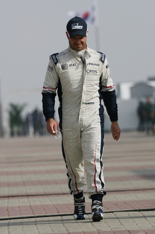 GP KOREA, 15.10.2011- Qualifiche, Rubens Barrichello (BRA), Williams FW33 