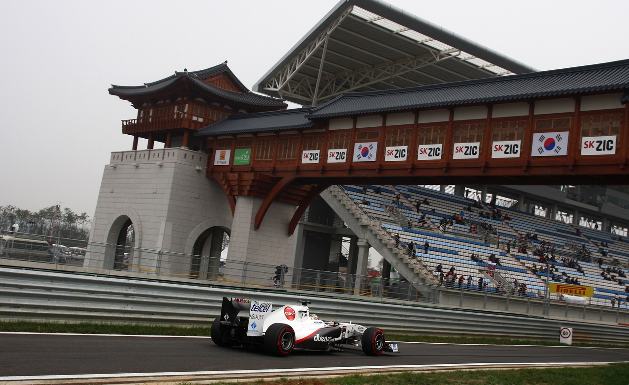 GP KOREA, 15.10.2011- Prove Libere 3, Sabato, Sergio Pérez (MEX), Sauber F1 Team C30