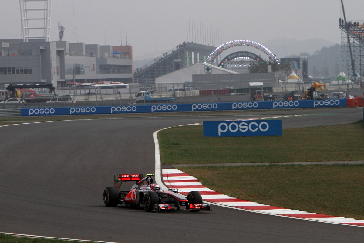 GP KOREA, 15.10.2011- Prove Libere 3, Sabato, Jenson Button (GBR), McLaren Mercedes, MP4-26