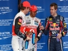 GP KOREA, 15.10.2011- Qualifiche, Lewis Hamilton (GBR), McLaren  Mercedes, MP4-26 pole position, Sebastian Vettel (GER), Red Bull Racing, RB7 secondo e Jenson Button (GBR), McLaren  Mercedes, MP4-26 terzo 
