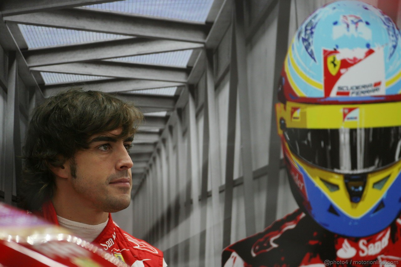 GP KOREA, 14.10.2011- Prove Libere 1, Venerdi', Fernando Alonso (ESP), Ferrari, F-150 Italia 