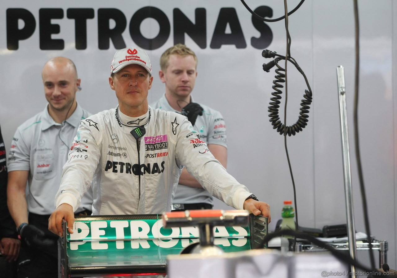 GP KOREA, 14.10.2011- Prove Libere 1, Venerdi', Michael Schumacher (GER), Mercedes GP Petronas F1 Team, MGP W02 