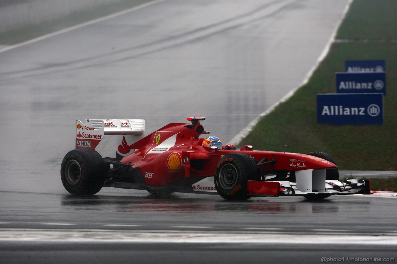 GP KOREA, 14.10.2011- Prove Libere 1, Venerdi', Fernando Alonso (ESP), Ferrari, F-150 Italia
