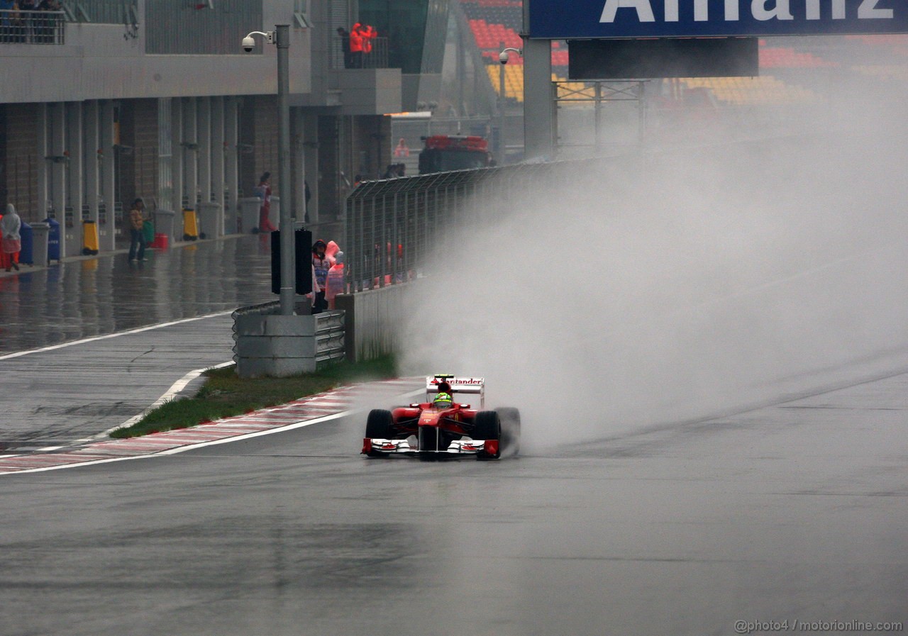 GP KOREA, 14.10.2011- Prove Libere 1, Venerdi', Felipe Massa (BRA), Ferrari, F-150 Italia 