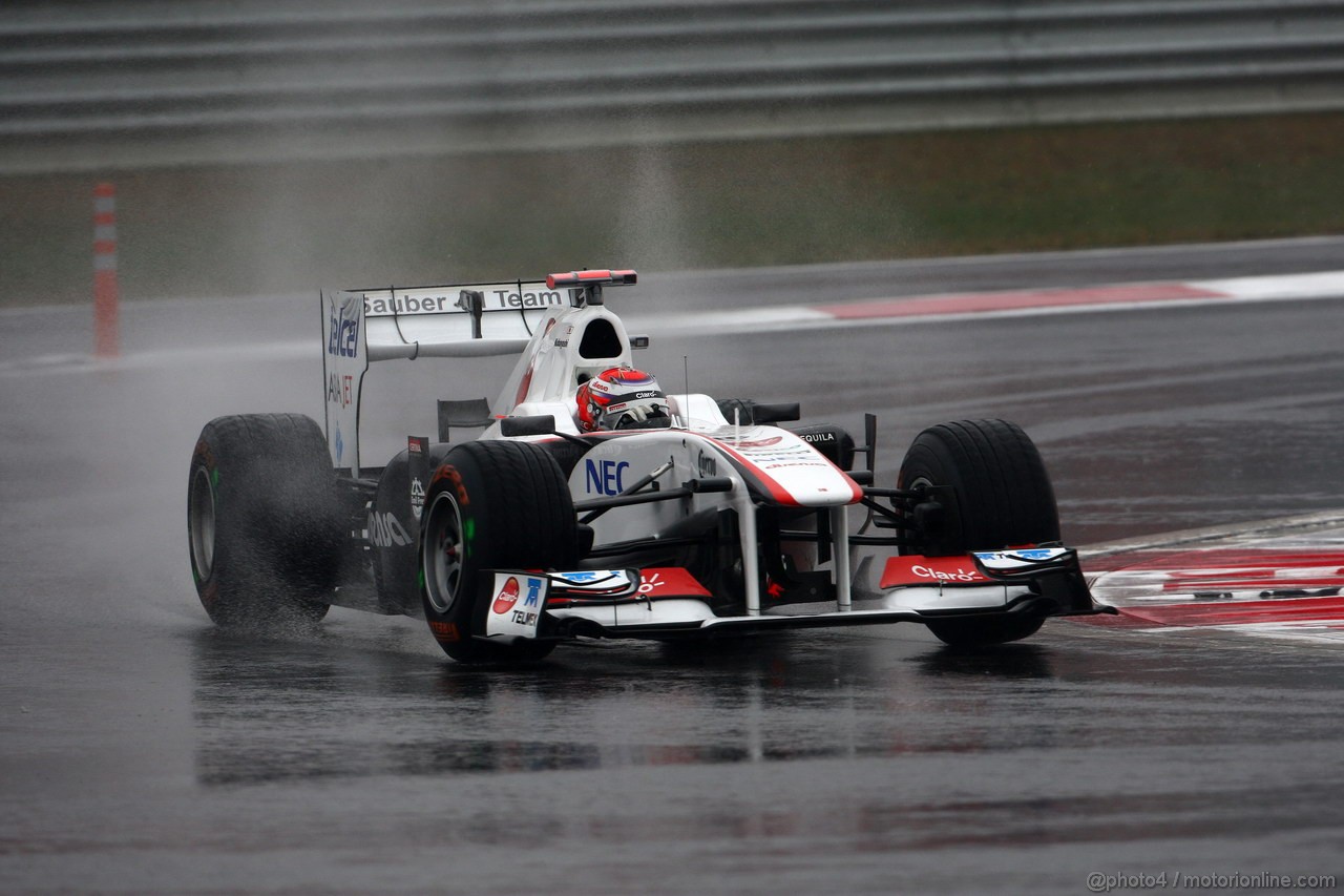 GP KOREA, 14.10.2011- Prove Libere 1, Venerdi', Kamui Kobayashi (JAP), Sauber F1 Team C30 