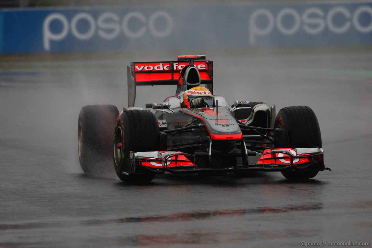 GP KOREA, 14.10.2011- Prove Libere 1, Venerdi', Lewis Hamilton (GBR), McLaren Mercedes, MP4-26