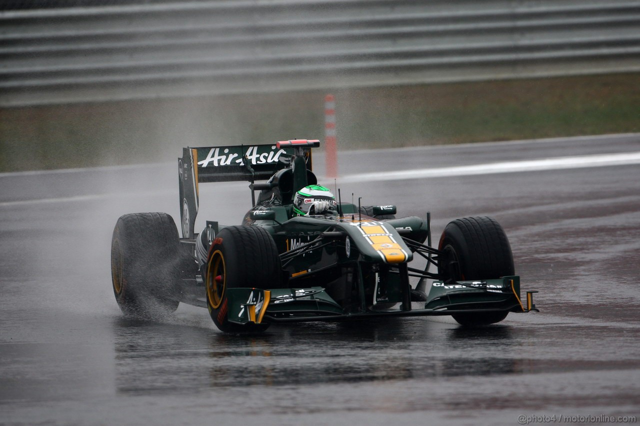 GP KOREA, 14.10.2011- Prove Libere 1, Venerdi', Heikki Kovalainen (FIN), Team Lotus, TL11 