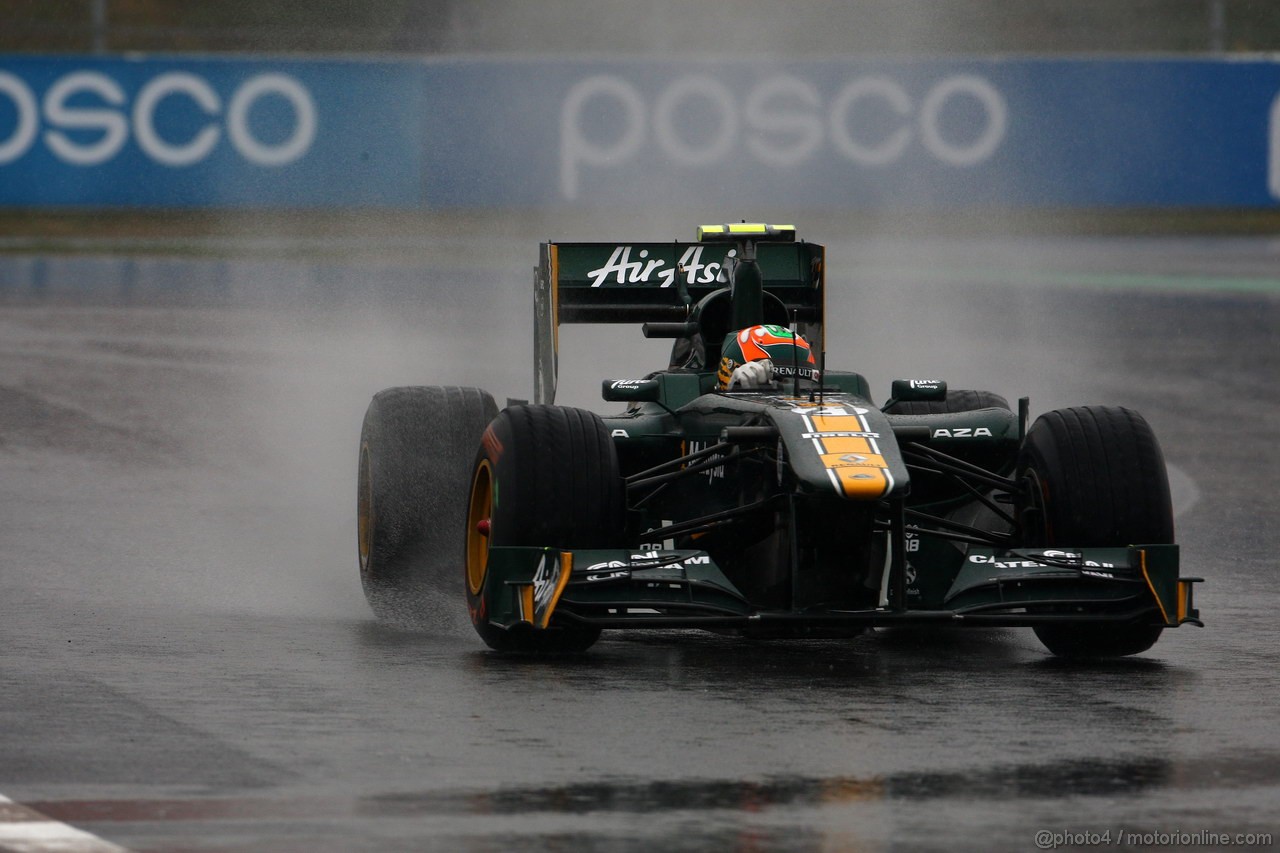 GP KOREA, 14.10.2011- Prove Libere 1, Venerdi', Karun Chandhok (IND), Team Lotus, TL11