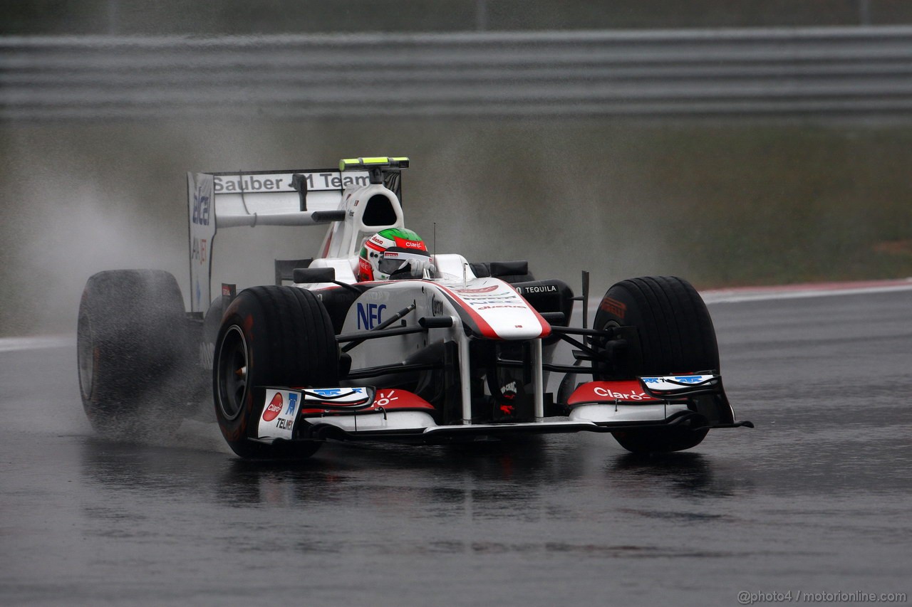GP KOREA, 14.10.2011- Prove Libere 1, Venerdi', Sergio P�rez (MEX), Sauber F1 Team C30 