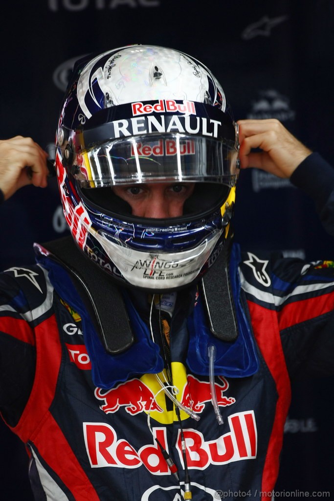 GP KOREA, 14.10.2011- Prove Libere 1, Venerdi', Sebastian Vettel (GER), Red Bull Racing, RB7