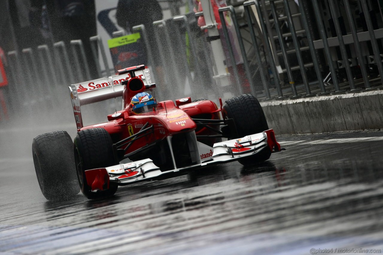 GP KOREA, 14.10.2011- Prove Libere 1, Venerdi', Fernando Alonso (ESP), Ferrari, F-150 Italia
