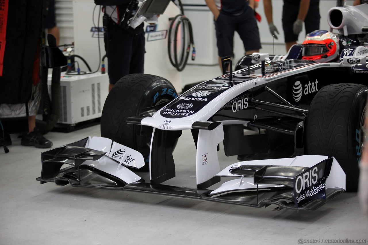 GP KOREA, 14.10.2011- Prove Libere 2, Venerdi', Rubens Barrichello (BRA), Williams FW33 