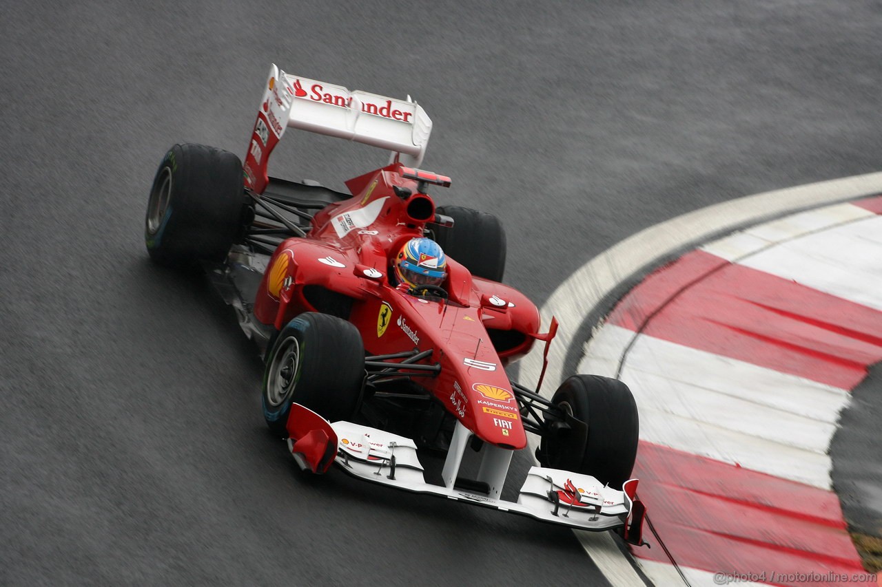 GP KOREA, 14.10.2011- Prove Libere 2, Venerdi', Fernando Alonso (ESP), Ferrari, F-150 Italia