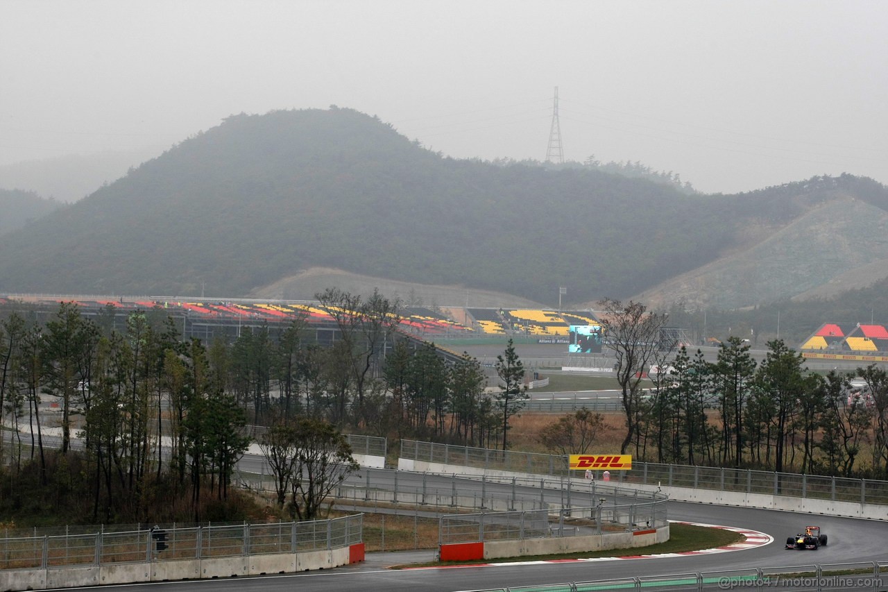 GP KOREA, 14.10.2011- Prove Libere 2, Venerdi', Sebastian Vettel (GER), Red Bull Racing, RB7