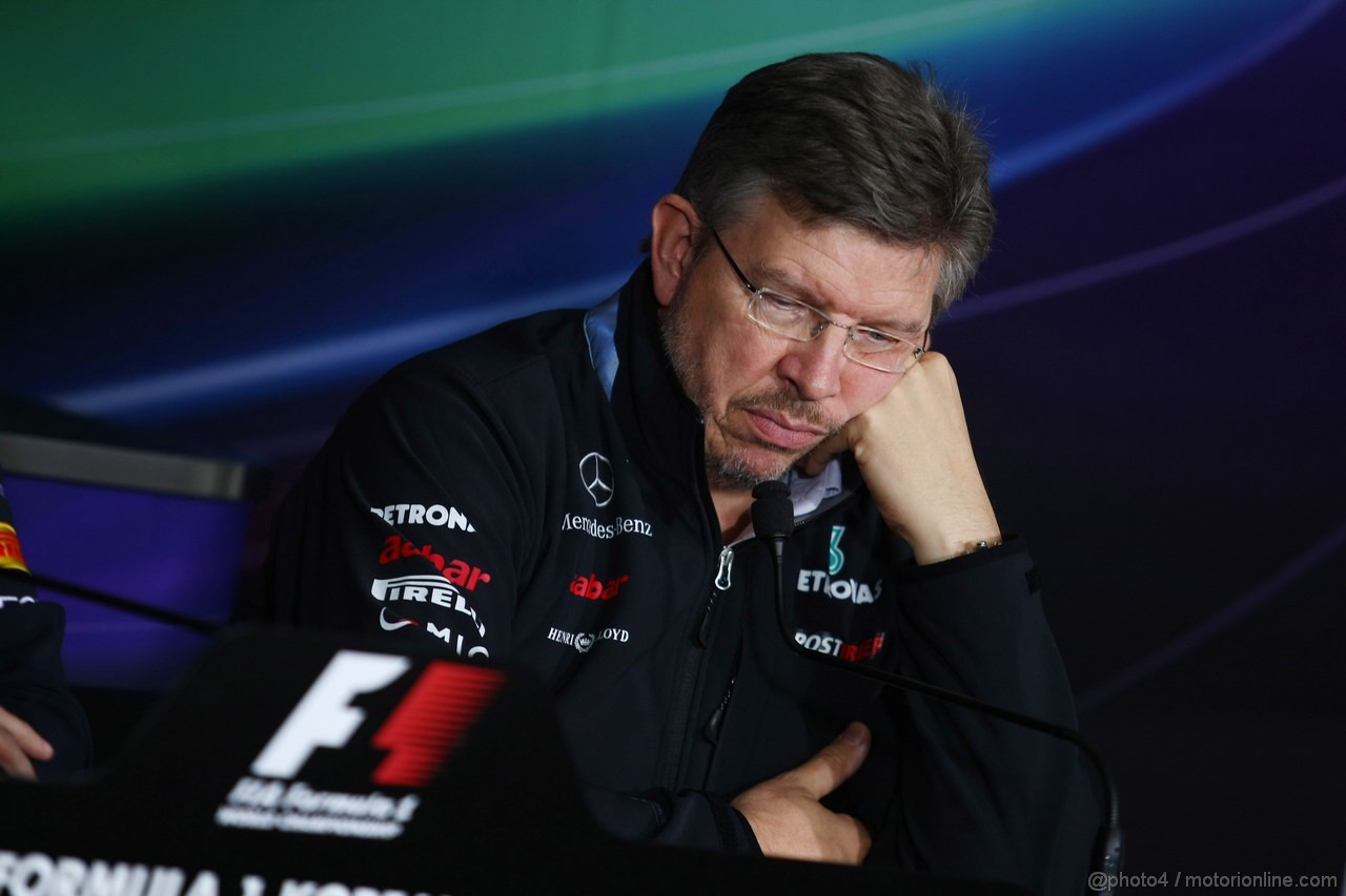 GP KOREA, 14.10.2011- Conferenza Stampa, Ross Brawn (GBR), Team Principal, Mercedes GP 