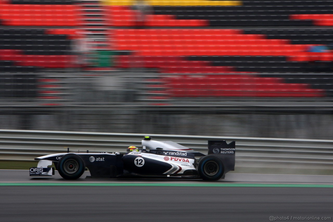 GP KOREA, 14.10.2011- Prove Libere 2, Venerdi', Pastor Maldonado (VEN), Williams FW33 