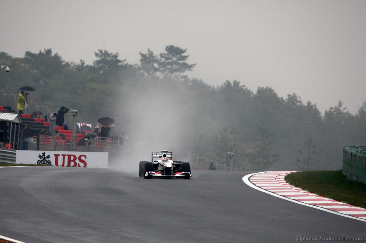 GP KOREA, 14.10.2011- Prove Libere 2, Venerdi', Sergio P�rez (MEX), Sauber F1 Team C30 