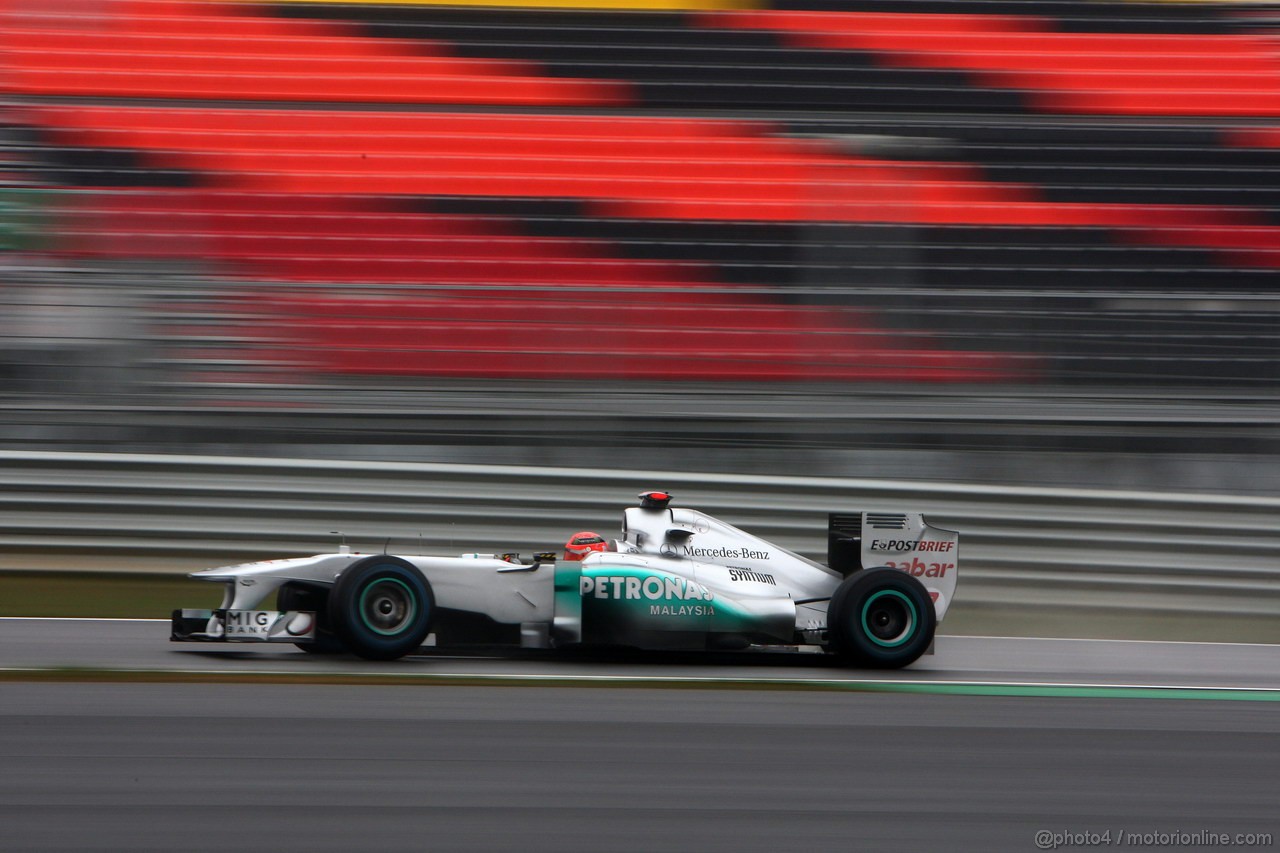 GP KOREA, 14.10.2011- Prove Libere 2, Venerdi', Michael Schumacher (GER), Mercedes GP Petronas F1 Team, MGP W02 