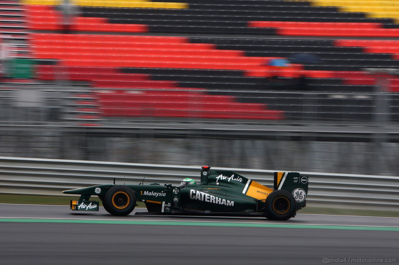 GP KOREA, 14.10.2011- Prove Libere 2, Venerdi', Heikki Kovalainen (FIN), Team Lotus, TL11