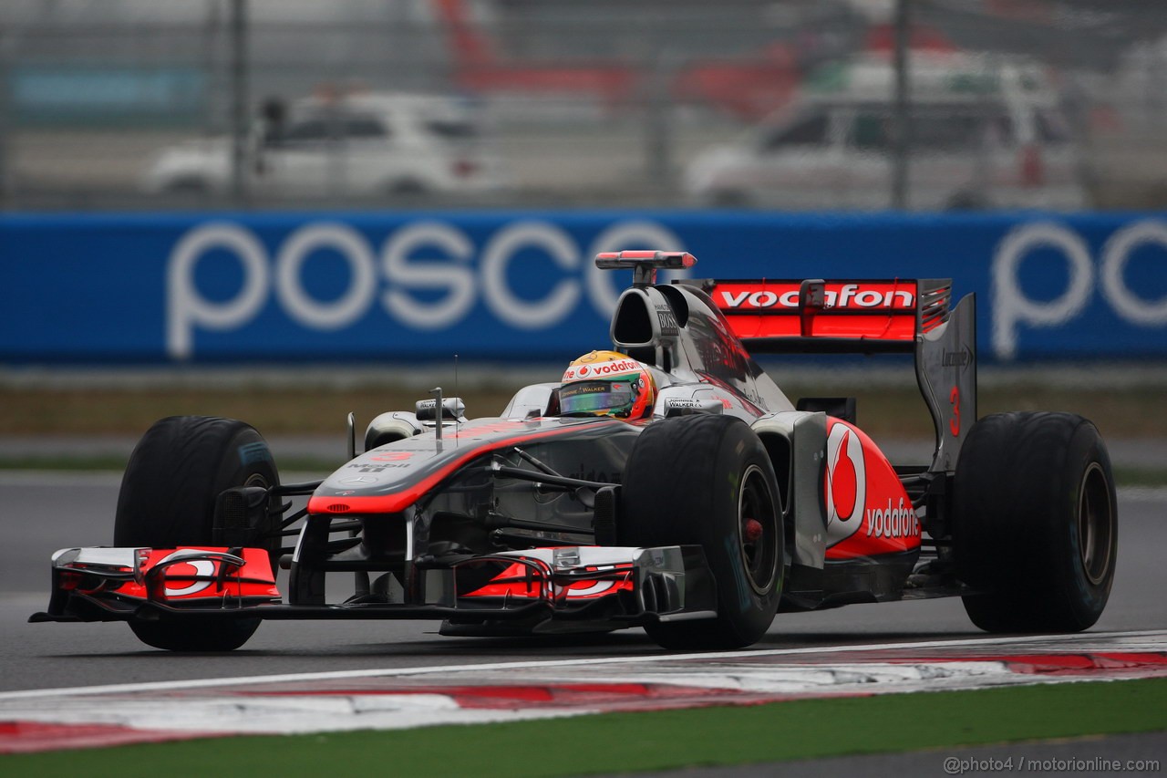 GP KOREA, 14.10.2011- Prove Libere 2, Venerdi', Lewis Hamilton (GBR), McLaren  Mercedes, MP4-26 
