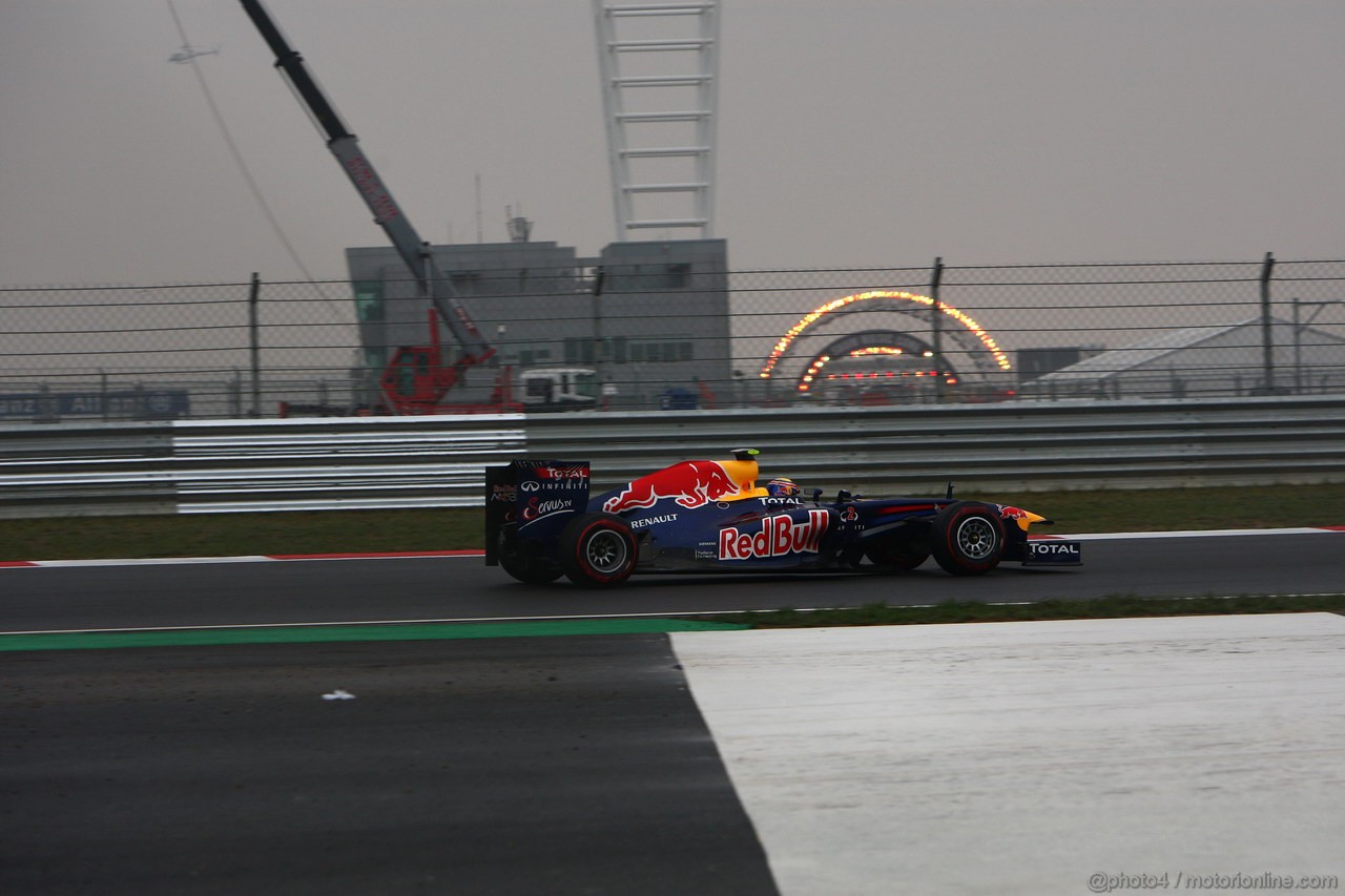 GP KOREA, 14.10.2011- Prove Libere 2, Venerdi', Mark Webber (AUS), Red Bull Racing, RB7 