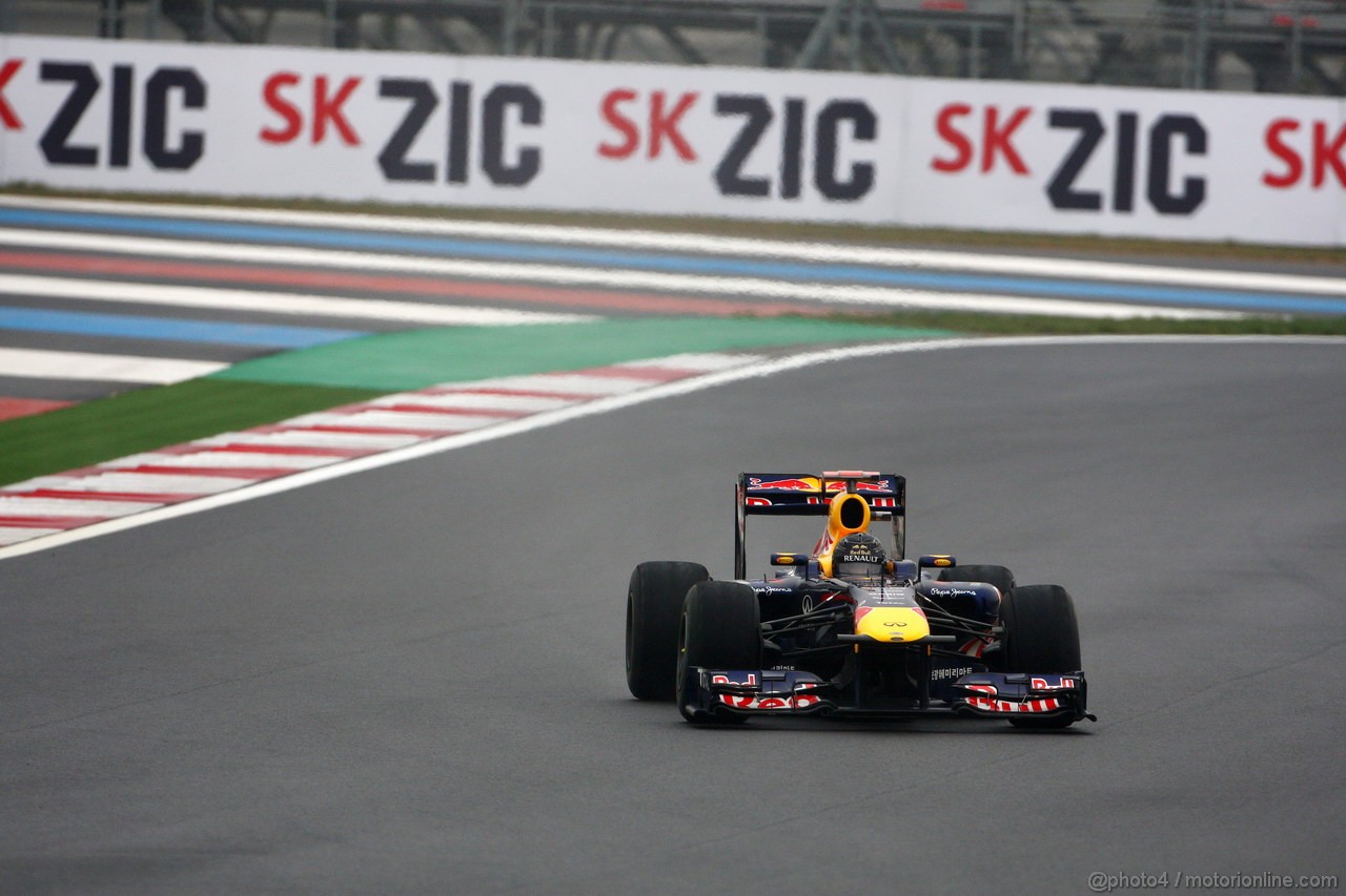 GP KOREA, 14.10.2011- Prove Libere 2, Venerdi', Sebastian Vettel (GER), Red Bull Racing, RB7