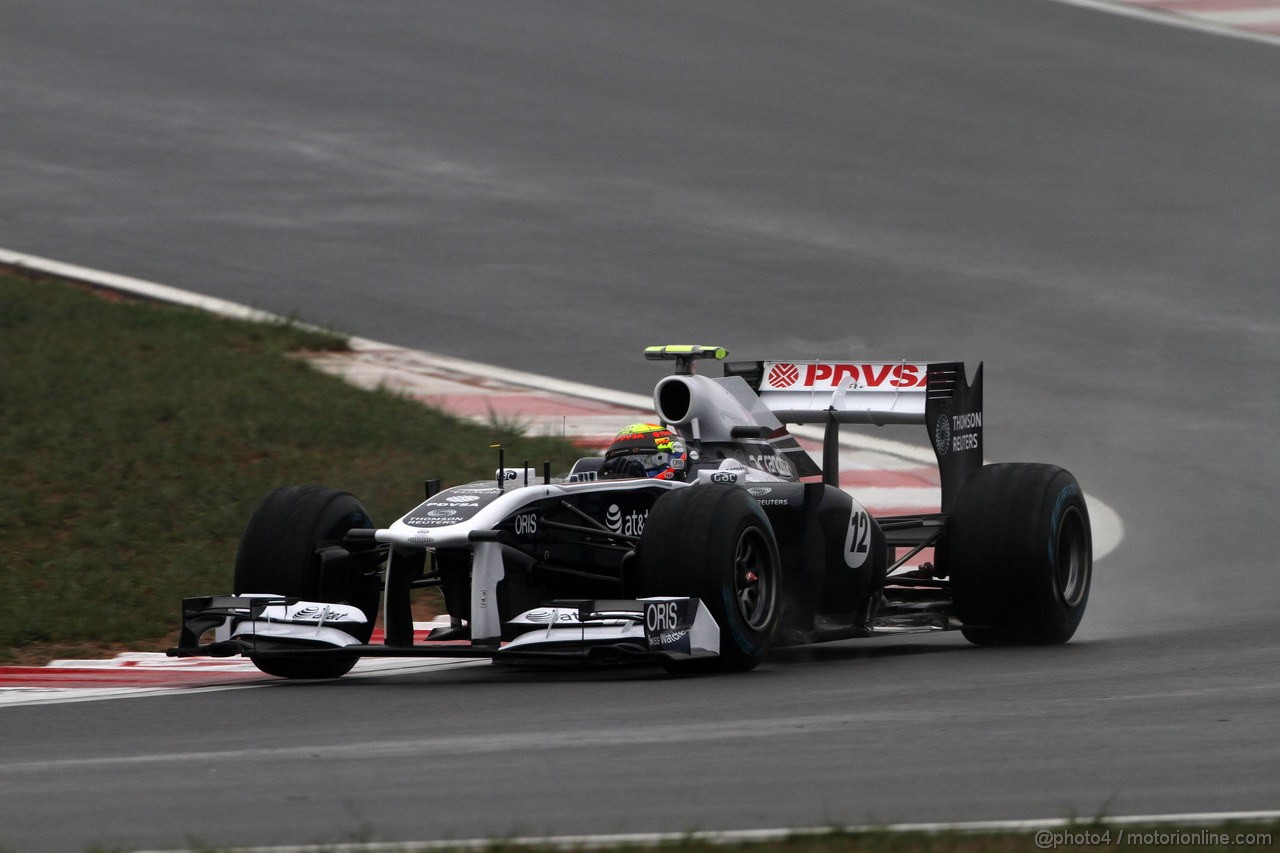 GP KOREA, 14.10.2011- Prove Libere 2, Venerdi', Pastor Maldonado (VEN), Williams FW33 