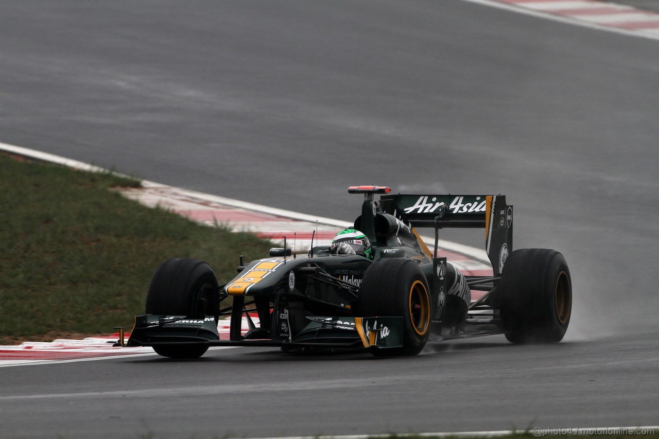 GP KOREA, 14.10.2011- Prove Libere 2, Venerdi', Heikki Kovalainen (FIN), Team Lotus, TL11 