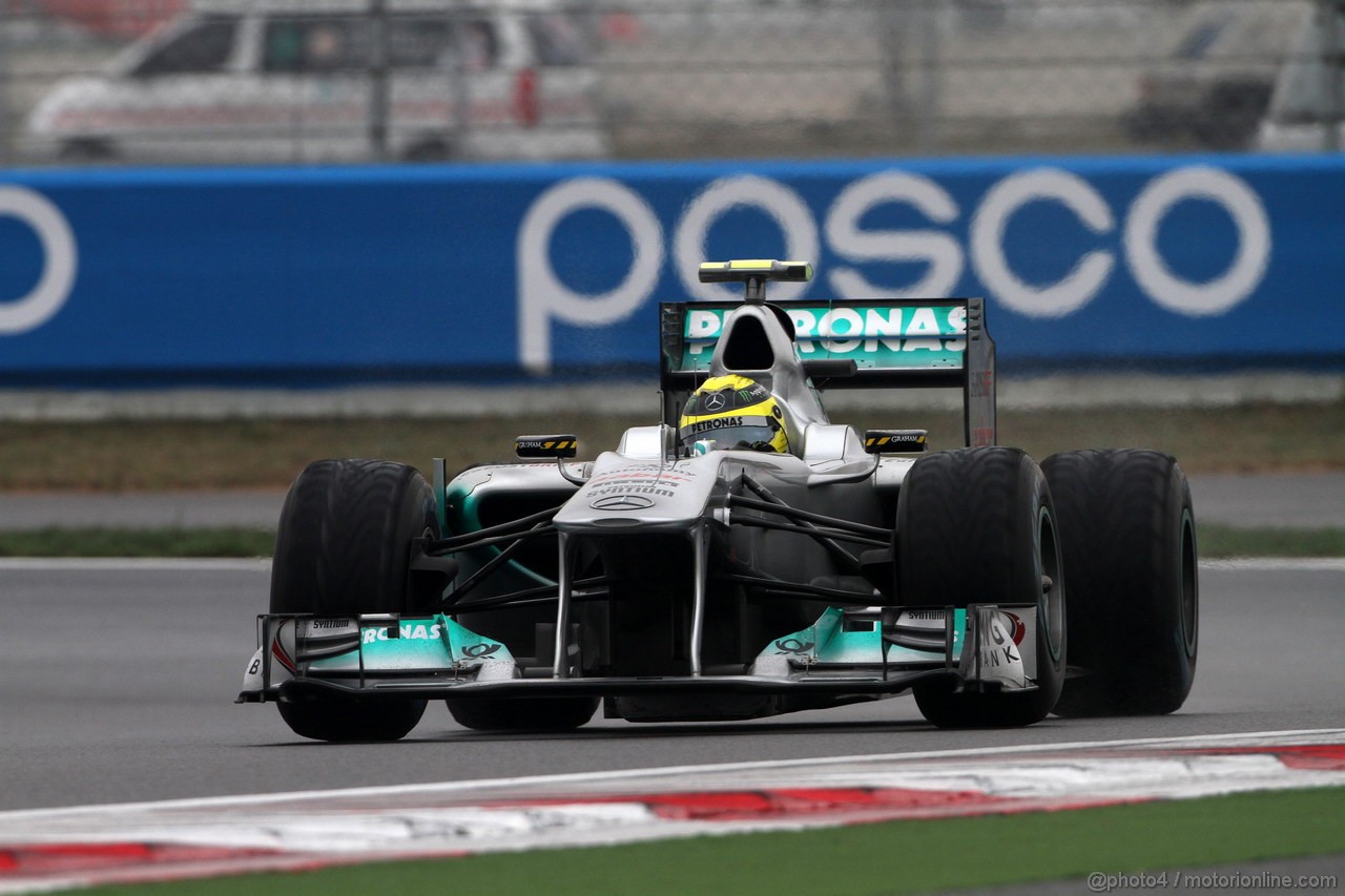 GP KOREA, 14.10.2011- Prove Libere 2, Venerdi', Nico Rosberg (GER), Mercedes GP Petronas F1 Team, MGP W02 