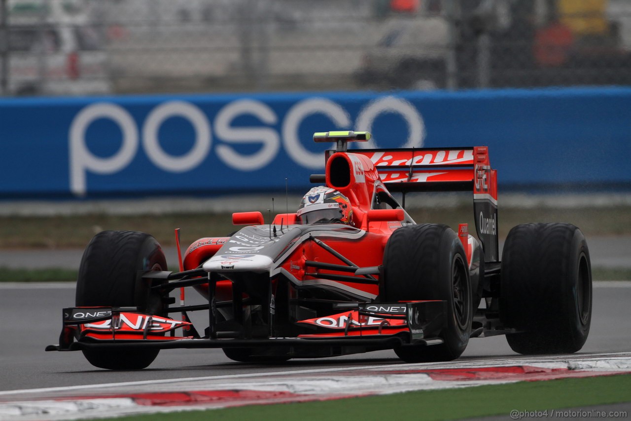 GP KOREA, 14.10.2011- Prove Libere 2, Venerdi', Jerome D'Ambrosio (BEL), Marussia Virgin Racing VR-02 