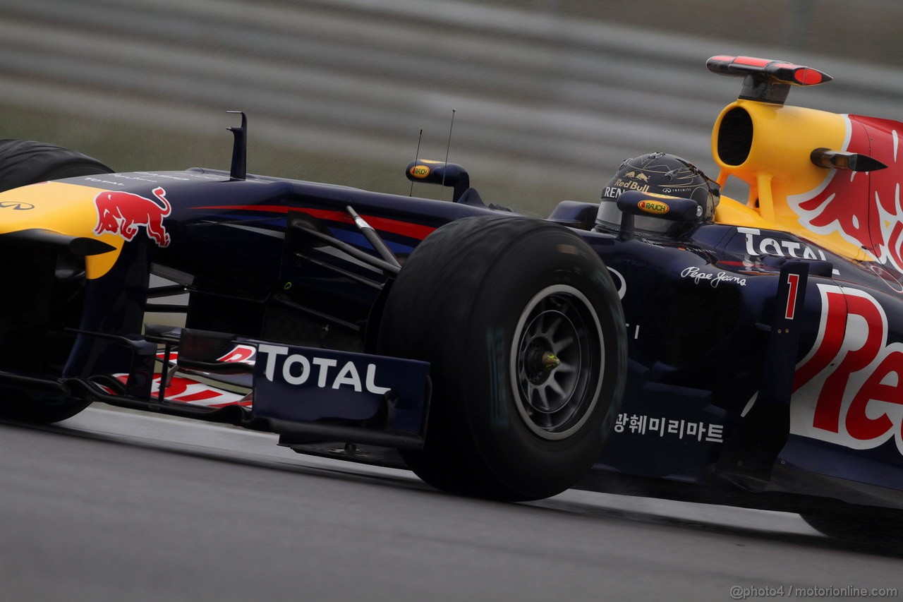 GP KOREA, 14.10.2011- Prove Libere 2, Venerdi', Sebastian Vettel (GER), Red Bull Racing, RB7 